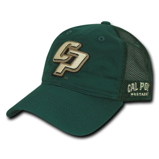 NCAA Cal Poly Mustangs University Relaxed Trucker Mesh Caps Hats Hunter-Campus-Wardrobe