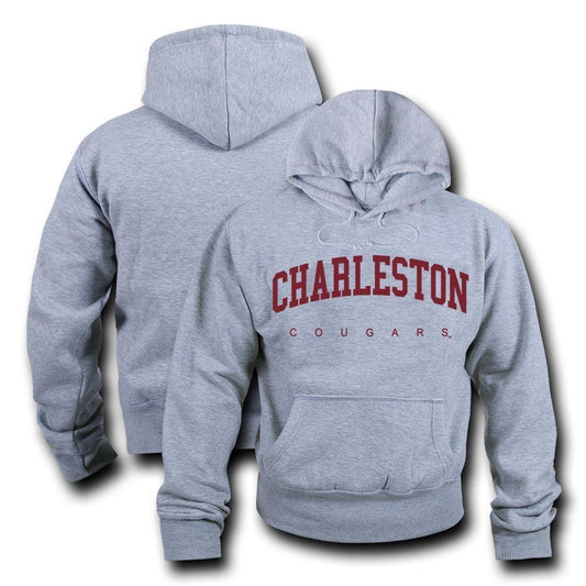NCAA Charleston Cougars Hoodie Sweatshirt Game Day Fleece Pullover Heather Grey-Campus-Wardrobe