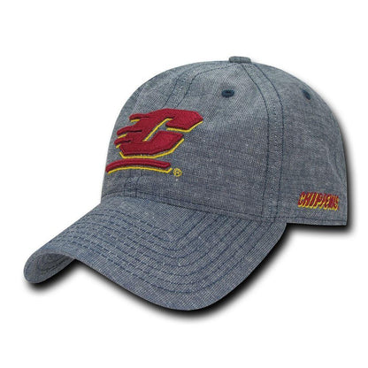 NCAA Cmu Central Michigan Chippewas University Relaxed Denim Baseball Caps Hats-Campus-Wardrobe