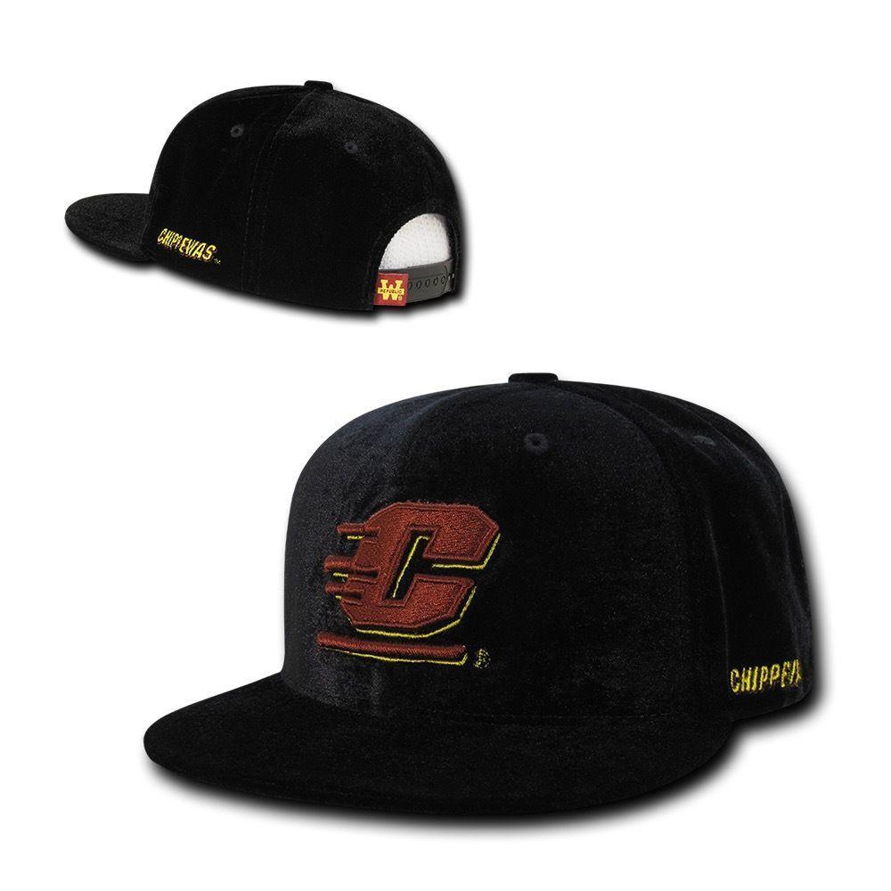 NCAA Cmu Central Michigan Chippewas University Velvet Baseball Caps Hats-Campus-Wardrobe