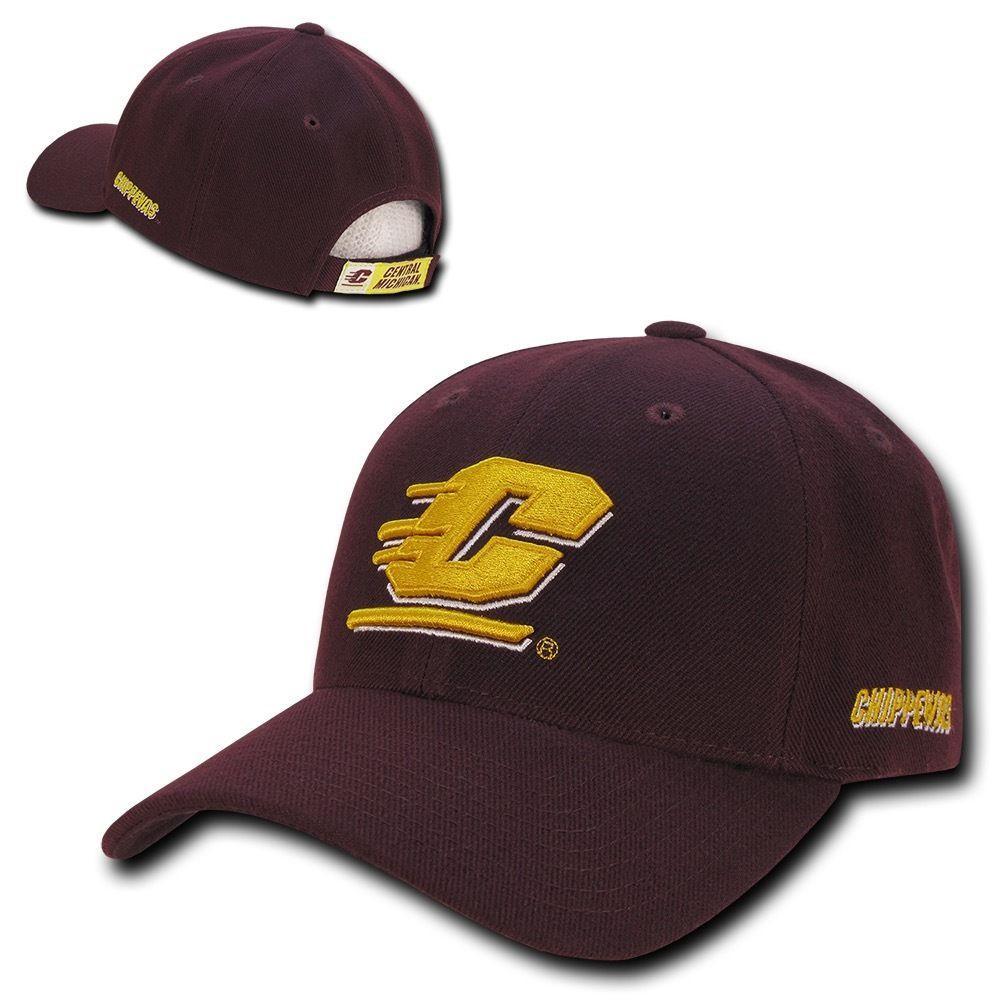 NCAA Cmu Central Michigan University Chippewas Structured Acrylic Baseball Caps-Campus-Wardrobe