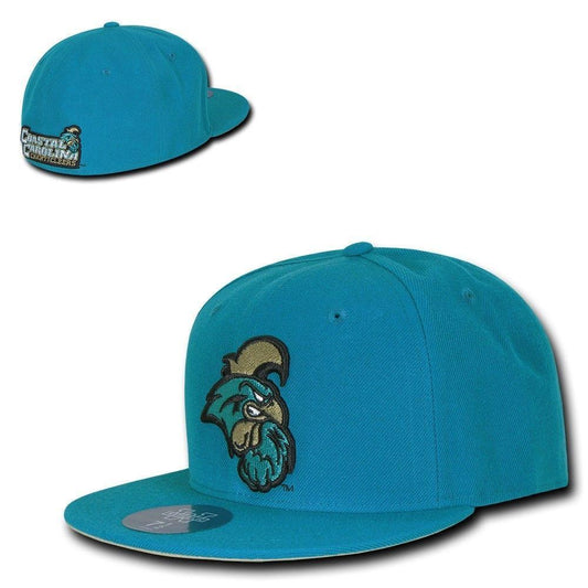 NCAA Coastal Carolina Chanticleers University College Fitted Caps Hats Teal-Campus-Wardrobe