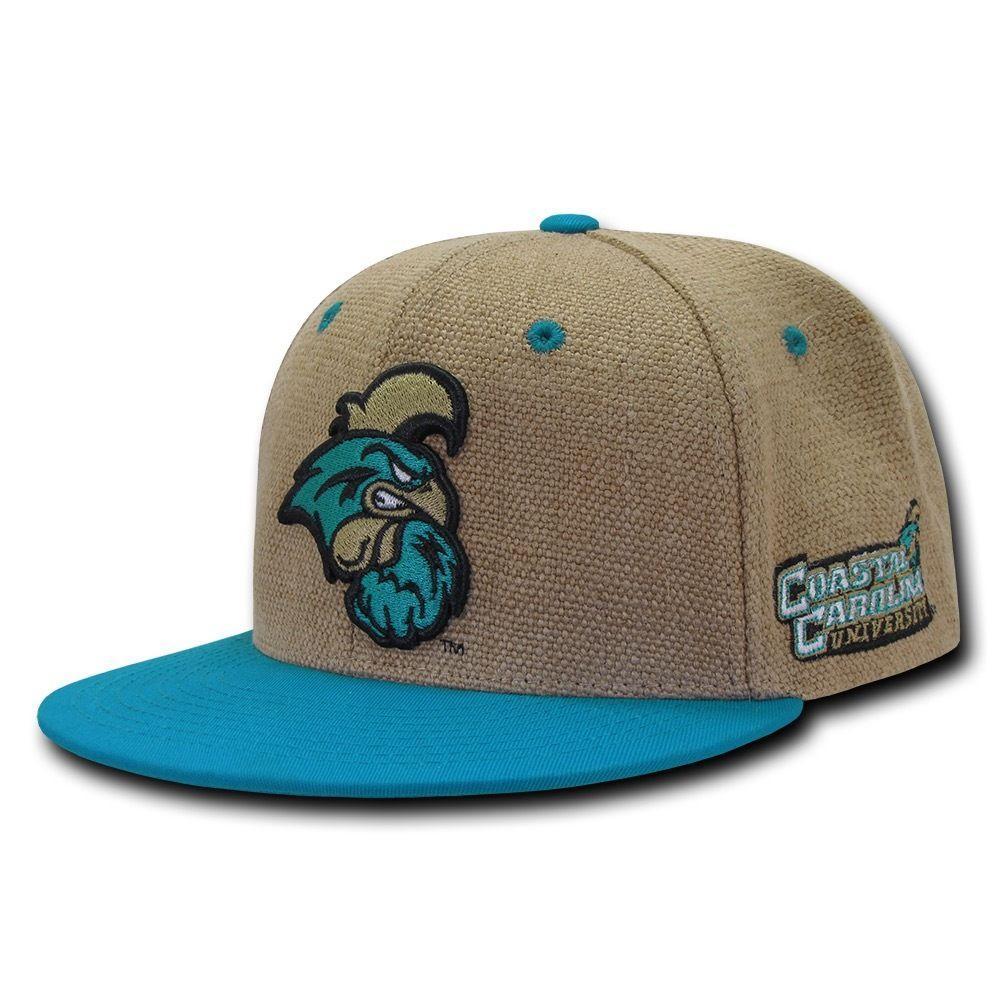 NCAA Coastal Carolina Chanticleers University Heavy Jute Snapback Caps Hats-Campus-Wardrobe