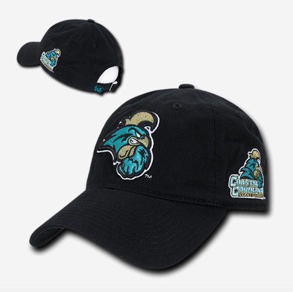 NCAA Coastal Carolina Chanticleers University Relaxed Cotton Baseball Caps Hats-Campus-Wardrobe