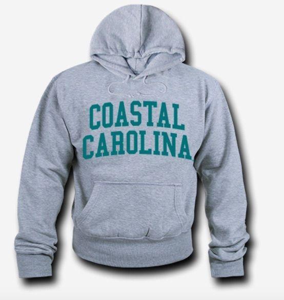 NCAA Coastal Carolina University Hoodie Sweatshirt Game Day Fleece Heather Grey-Campus-Wardrobe