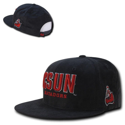 NCAA Csun Cal State Northridge University Matadors Faux Suede Snapback Caps Hats-Campus-Wardrobe