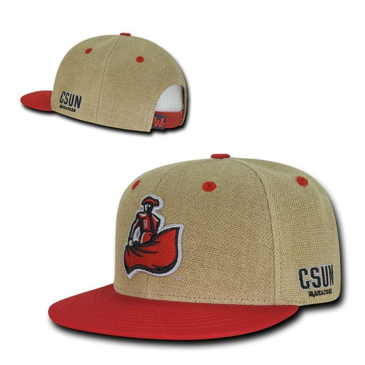 NCAA Csun Cal State Northridge University Matadors Heavy Jute Snapback Caps Hats-Campus-Wardrobe