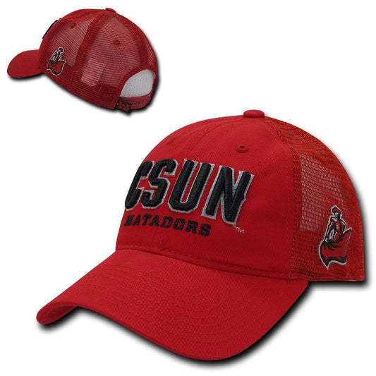 NCAA Csun Cal State Northridge University Matadors Relaxed Trucker Mesh Caps Hat-Campus-Wardrobe