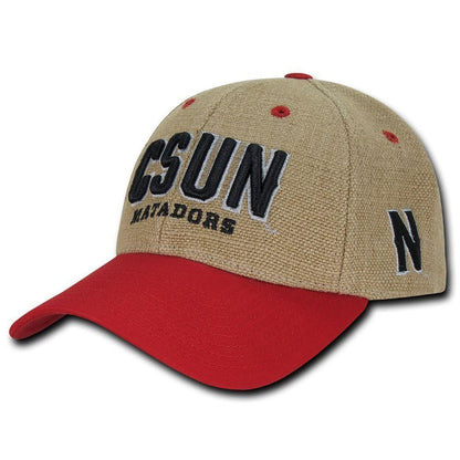 NCAA Csun Cal State Northridge University Matadors Structured Jute Caps Hats-Campus-Wardrobe