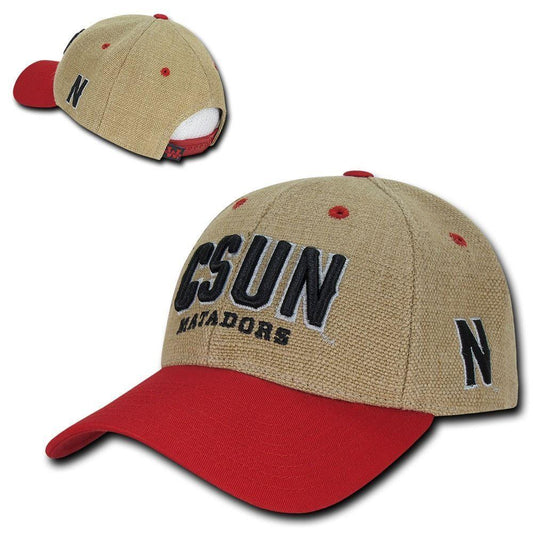 NCAA Csun Cal State Northridge University Matadors Structured Jute Caps Hats-Campus-Wardrobe