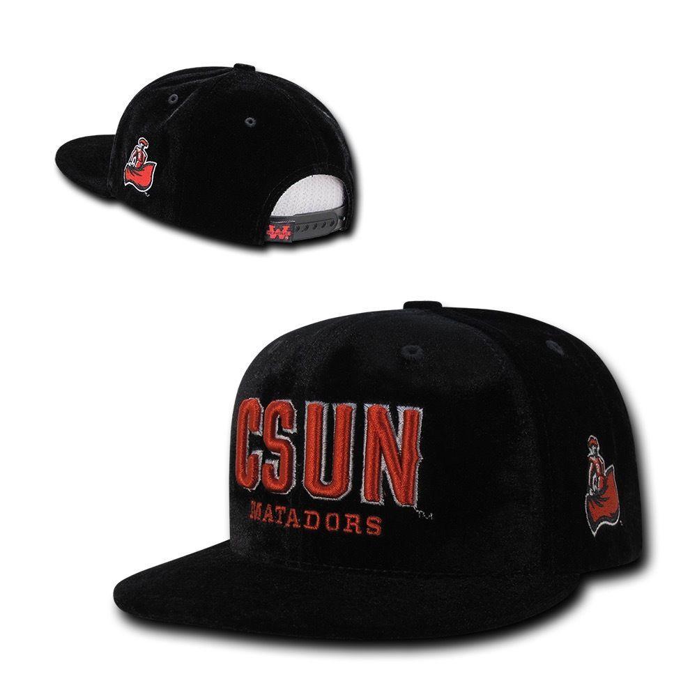 NCAA Csun Cal State Northridge University Matadors Velvet Snapback Caps Hats-Campus-Wardrobe