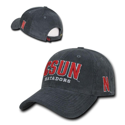 NCAA Csun Cal State Northridge University Structured Corduroy Baseball Caps Hat-Campus-Wardrobe
