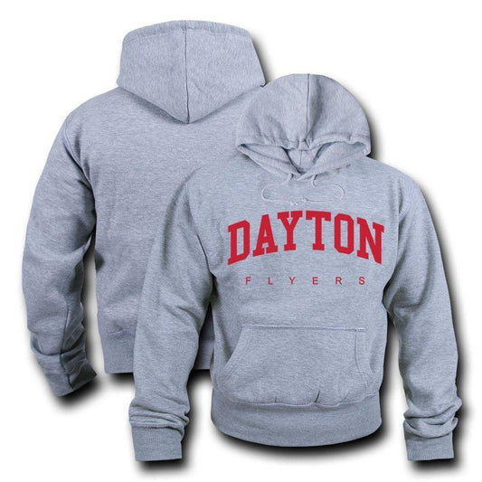 NCAA Dayton Flyers Hoodie Sweatshirt Game Day Fleece Pullover Heather Grey-Campus-Wardrobe