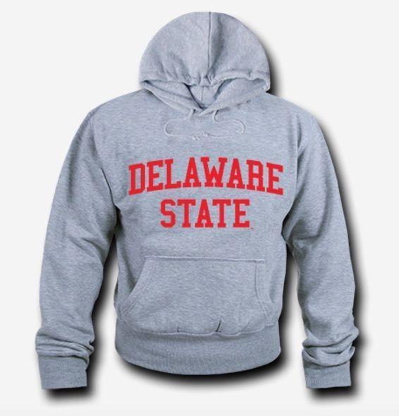 NCAA Delaware State University Hoodie Sweatshirt Game Day Fleece Heather Grey-Campus-Wardrobe