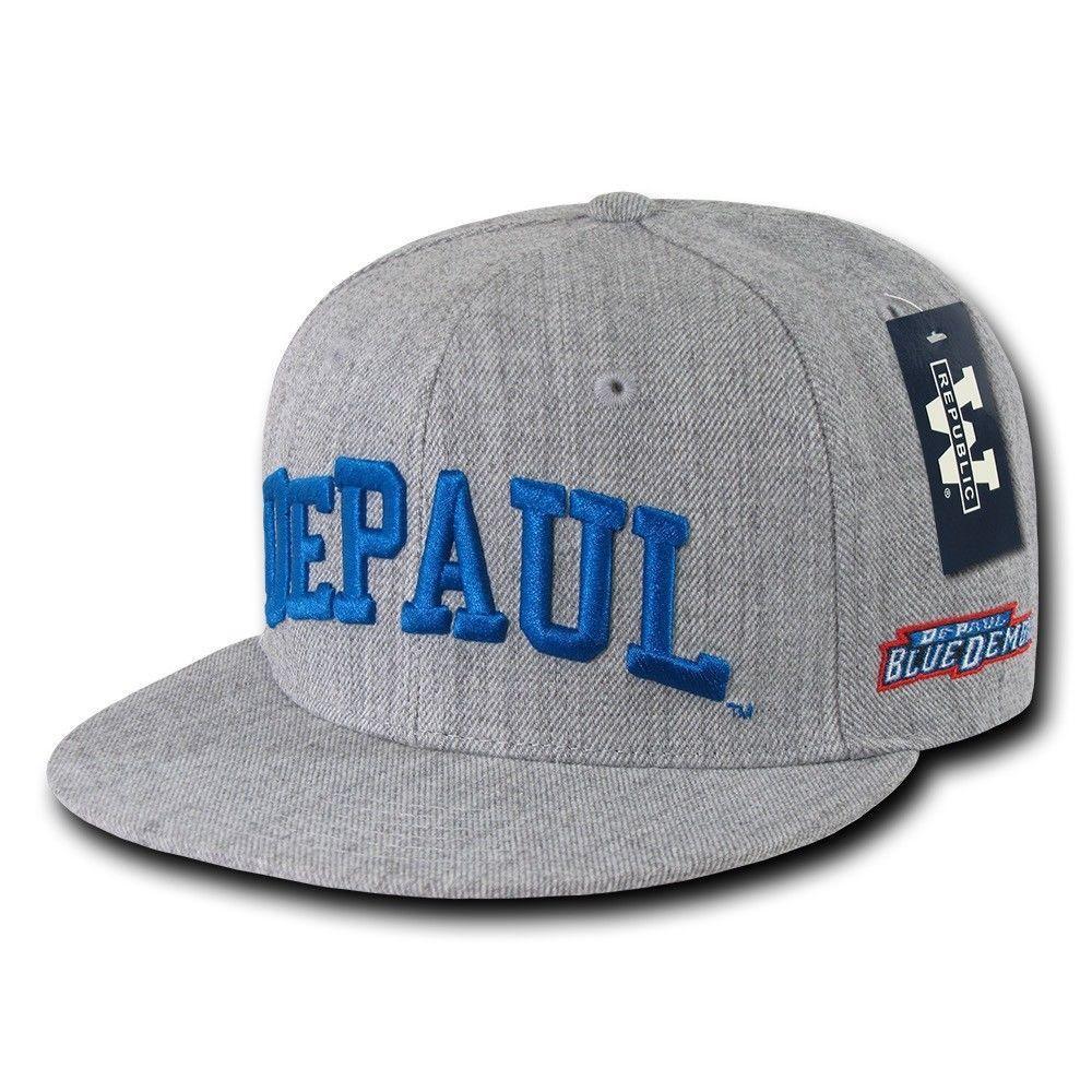 NCAA Depaul University Blue Demons Game Day Fitted Caps Hats-Campus-Wardrobe