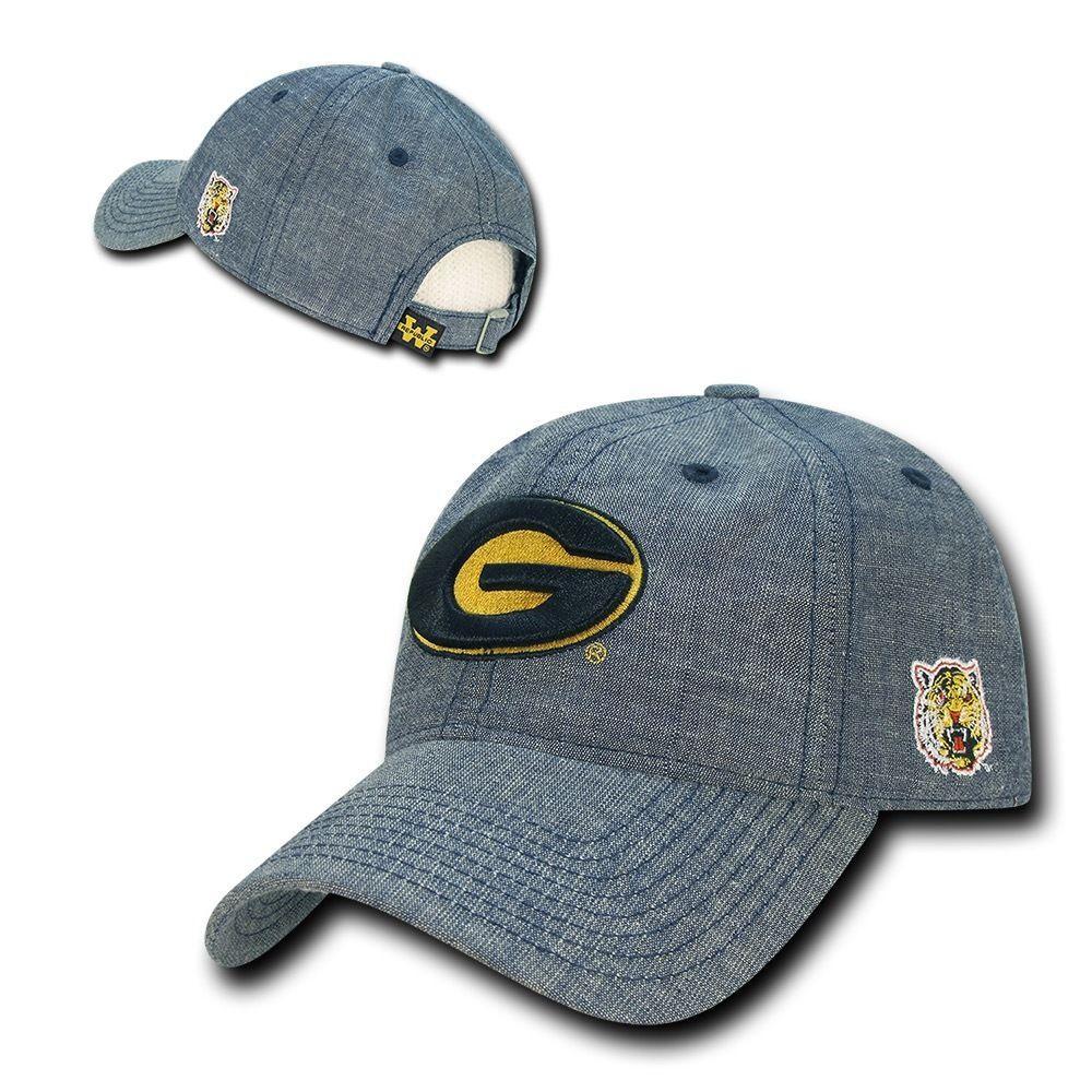 NCAA Grambling State Tigers University 6 Panel Cotton Relaxed Denim Caps Hats-Campus-Wardrobe