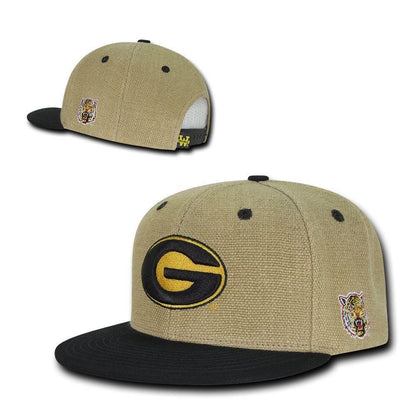 NCAA Grambling State Tigers University Constructed Heavy Jute Snapback Caps Hats-Campus-Wardrobe