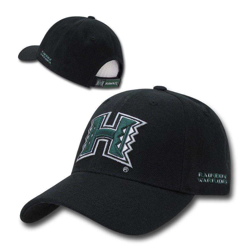 NCAA Hawaii U Rainbow Warriors Structured Acrylic 6 Panel Baseball Caps Hats-Campus-Wardrobe
