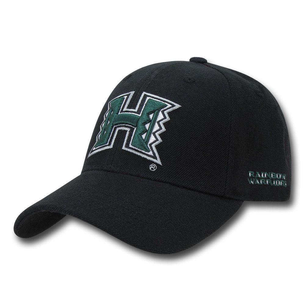 NCAA Hawaii U Rainbow Warriors Structured Acrylic 6 Panel Baseball Caps Hats-Campus-Wardrobe