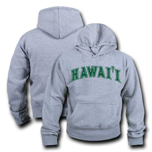 NCAA Hawaii University Hoodie Sweatshirt Game Day Fleece Pullover Heather Grey-Campus-Wardrobe