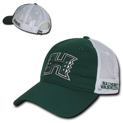 NCAA Hawaii University Rainbow Warriors Relaxed Mesh Caps Hats Hunter White-Campus-Wardrobe