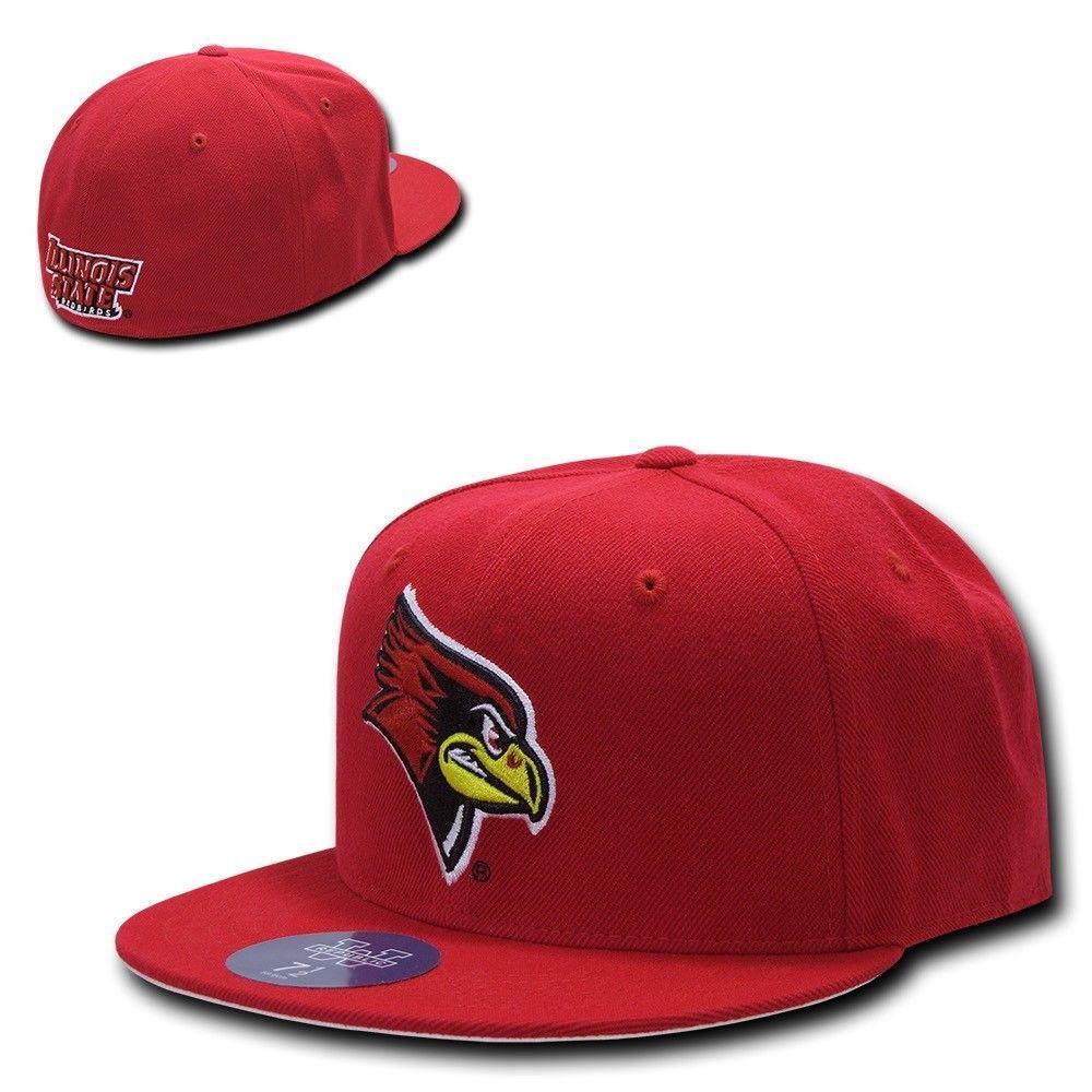 NCAA Illinois State Redbirds University College Fitted Caps Hats Red-Campus-Wardrobe
