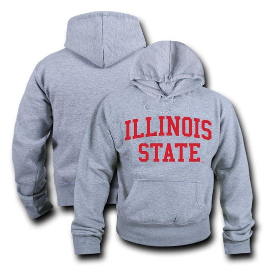 NCAA Illinois State University Hoodie Sweatshirt Game Day Fleece Heather Grey-Campus-Wardrobe