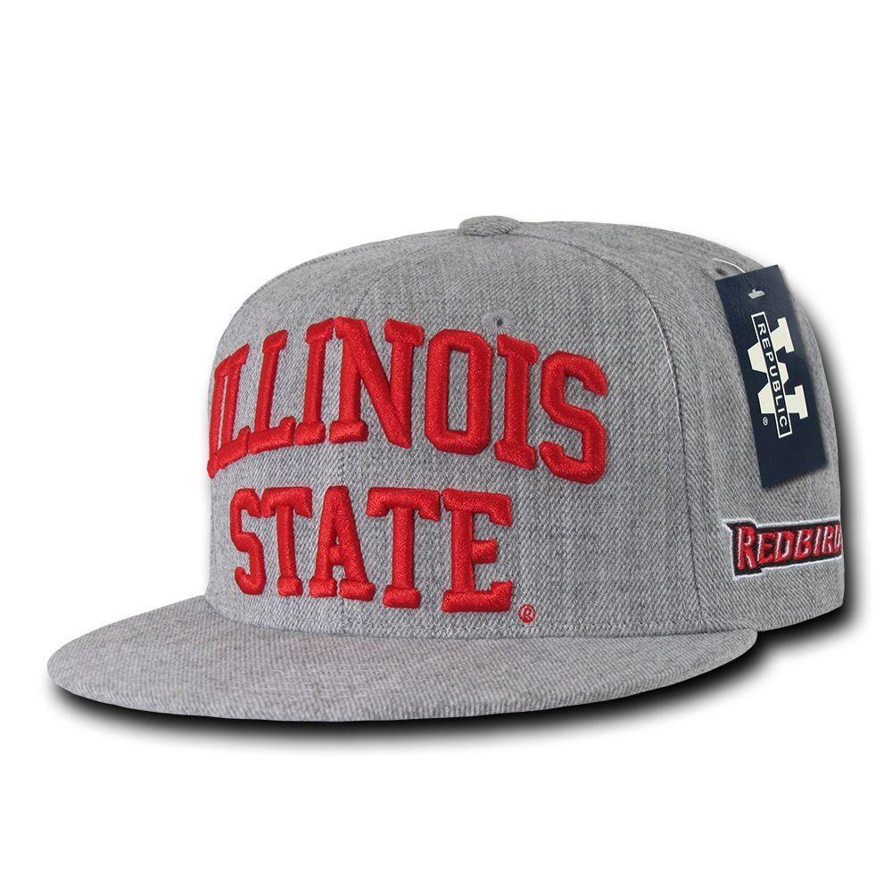 NCAA Illinois State University Redbirds Game Day Snapback Caps Hats Heather Grey-Campus-Wardrobe