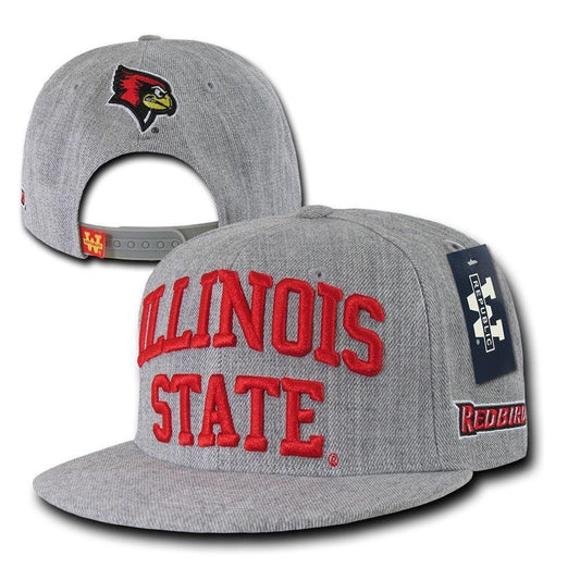 NCAA Illinois State University Redbirds Game Day Snapback Caps Hats Heather Grey-Campus-Wardrobe