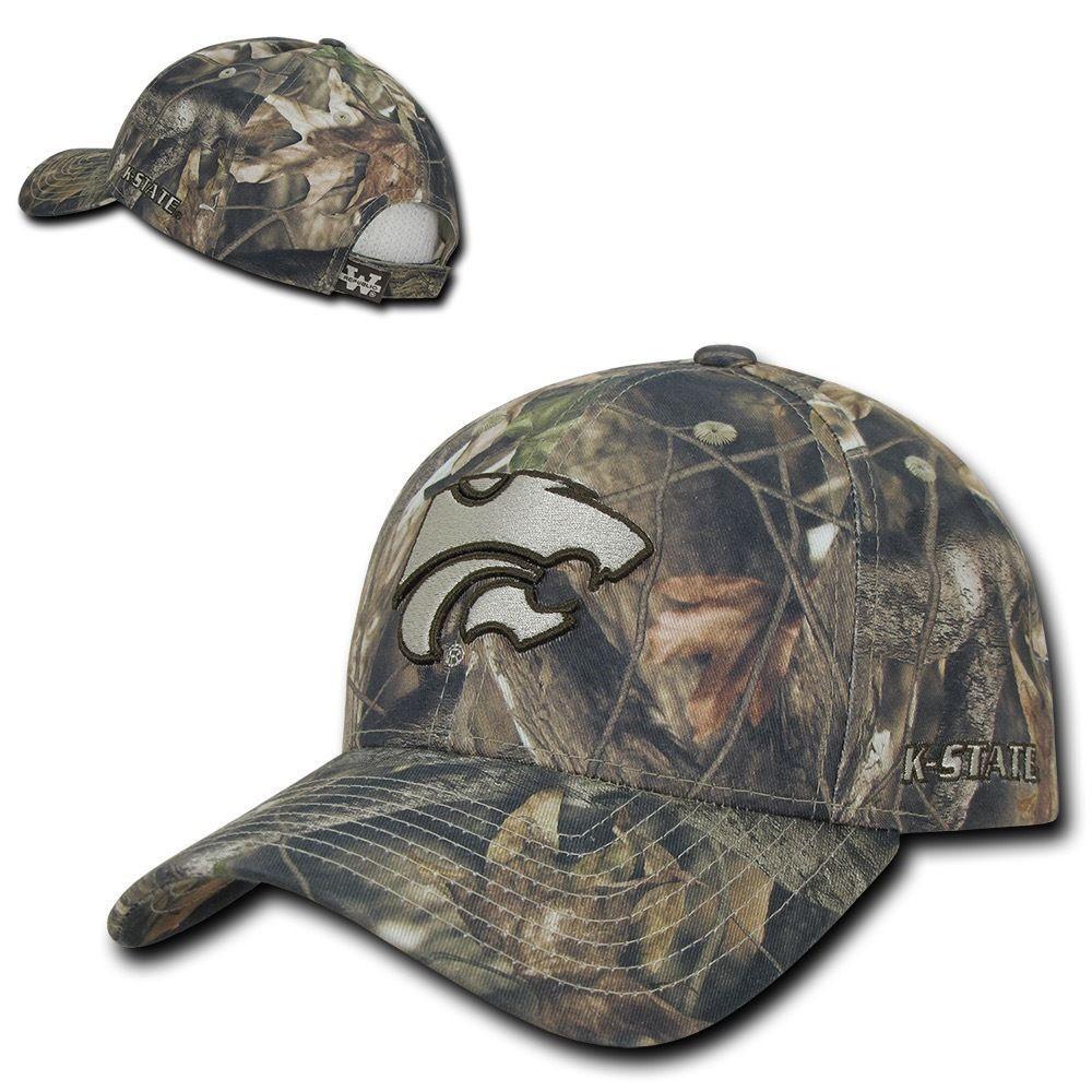 NCAA K-State Kansas State University Structured Hybricam Camouflage Caps Hat Gbr-Campus-Wardrobe