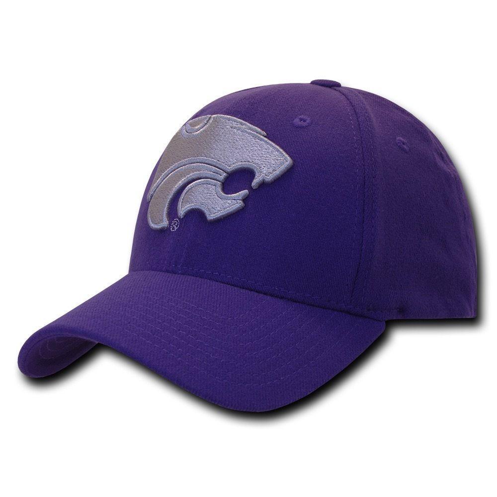 NCAA Kansas State Wildcats University Low Constructed Flex Acrylic Caps Hats-Campus-Wardrobe