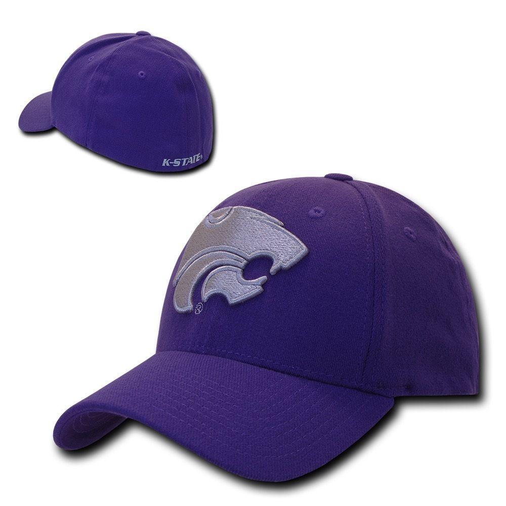 NCAA Kansas State Wildcats University Low Constructed Flex Acrylic Caps Hats-Campus-Wardrobe