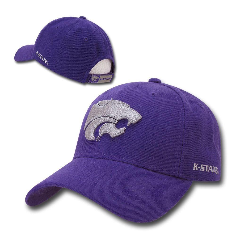 NCAA Kansas State Wildcats University Structured Acrylic Baseball Caps Hats-Campus-Wardrobe