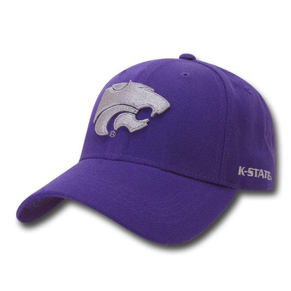 NCAA Kansas State Wildcats University Structured Acrylic Baseball Caps Hats-Campus-Wardrobe