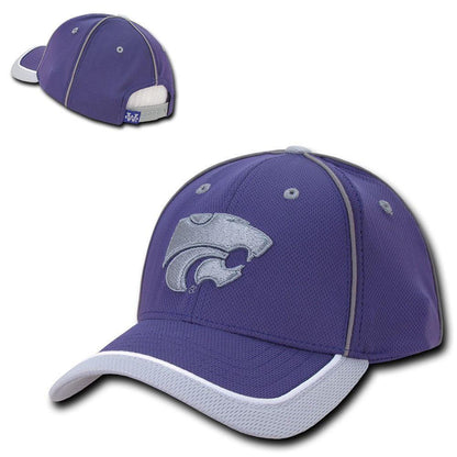 NCAA Kansas State Wildcats University6 Panel Structured Piped Baseball Caps Hats-Campus-Wardrobe