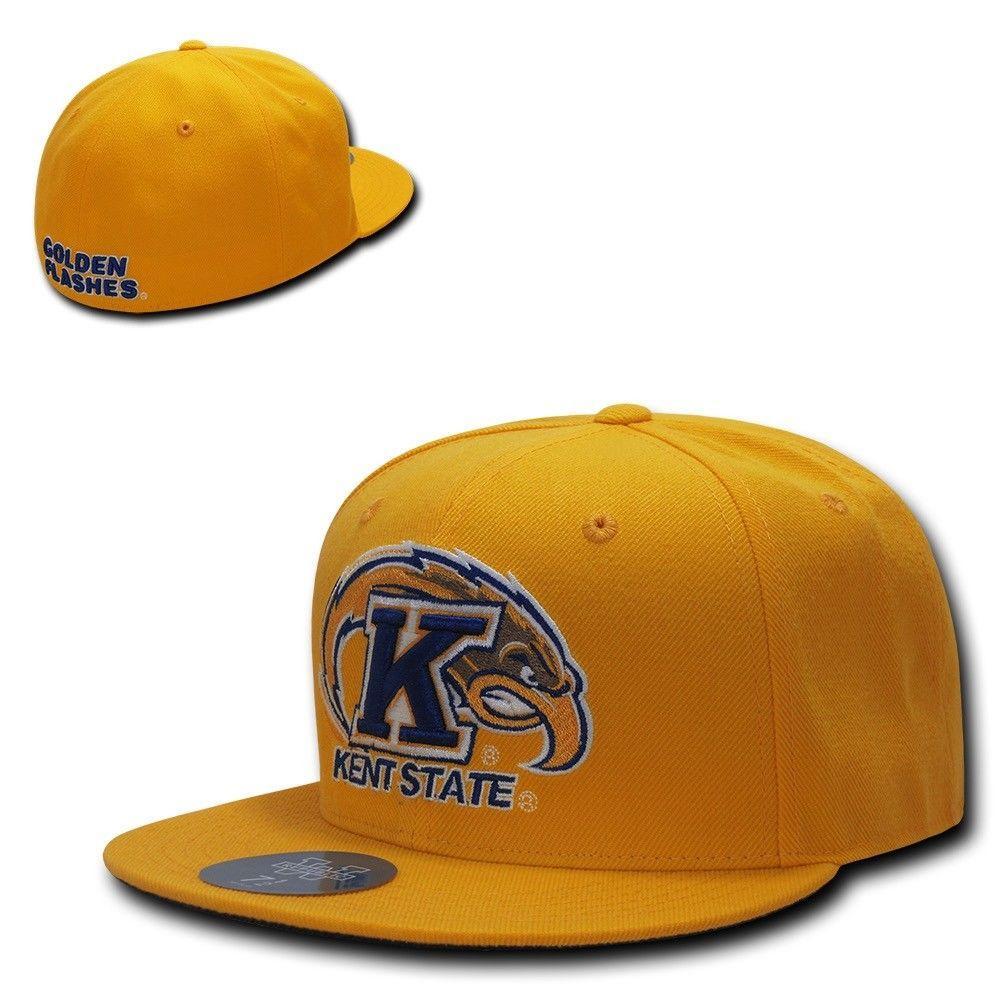 NCAA Kent State Golden Flashes University College Fitted Caps Hats Gold-Campus-Wardrobe