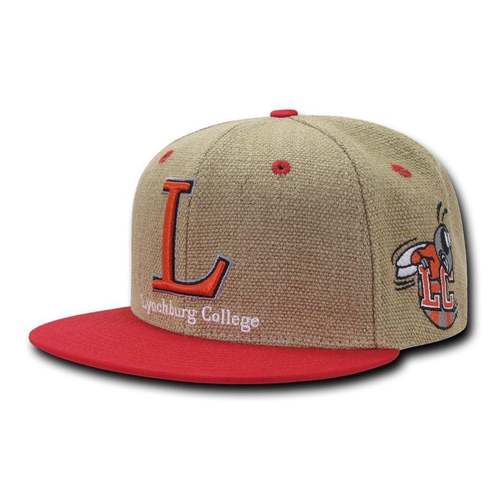 NCAA Lynchburg College 6 Panel Constructed Heavy Jute Snapback Caps Hats Red-Campus-Wardrobe