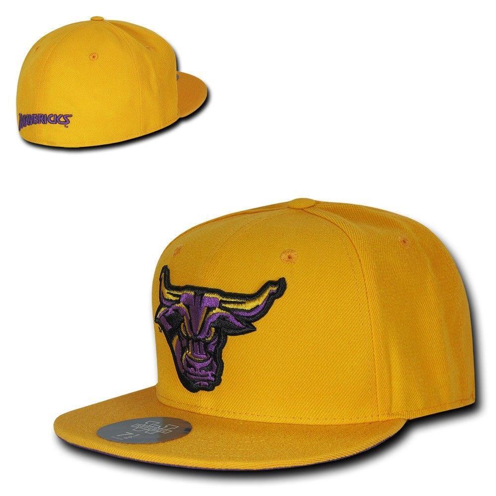 NCAA Mankato Minnesota State Mavericks University Fitted Caps Hats Gold-Campus-Wardrobe