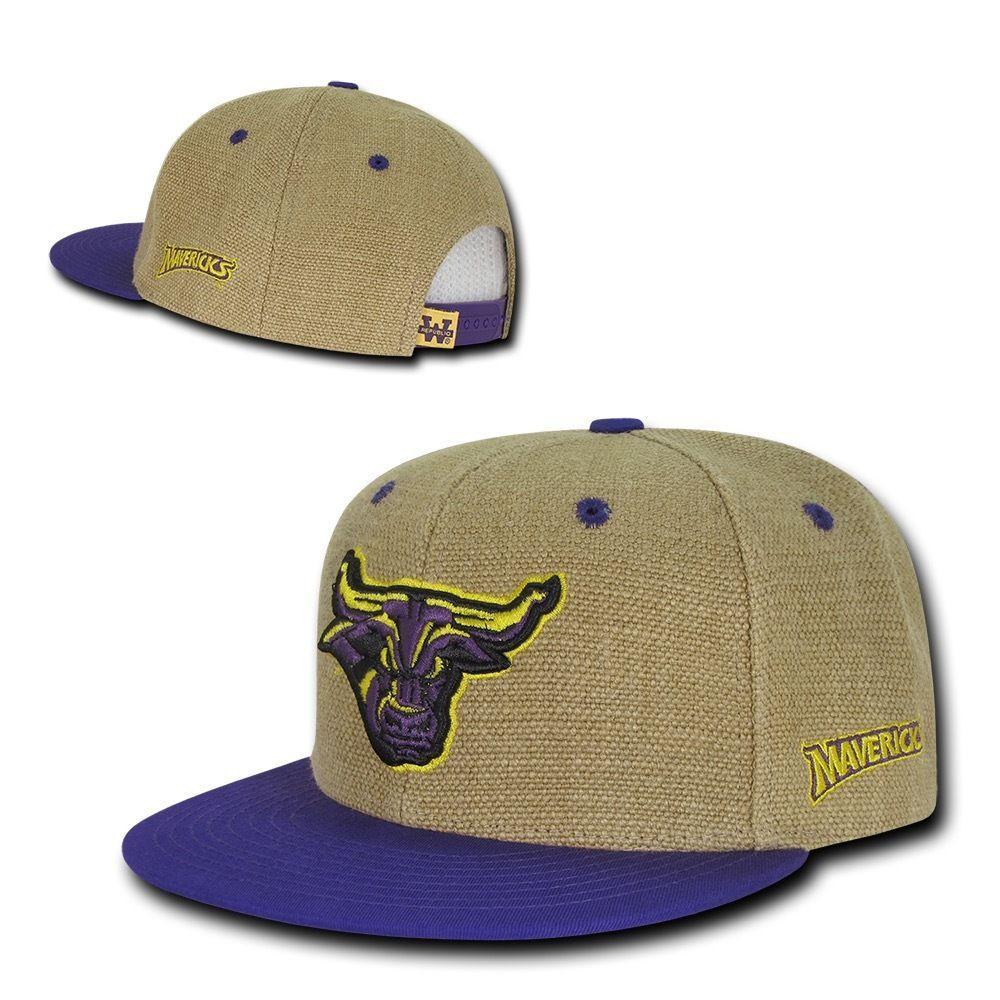 NCAA Mankato Minnesota State Mavericks University Heavy Jute Snapback Caps Hats-Campus-Wardrobe