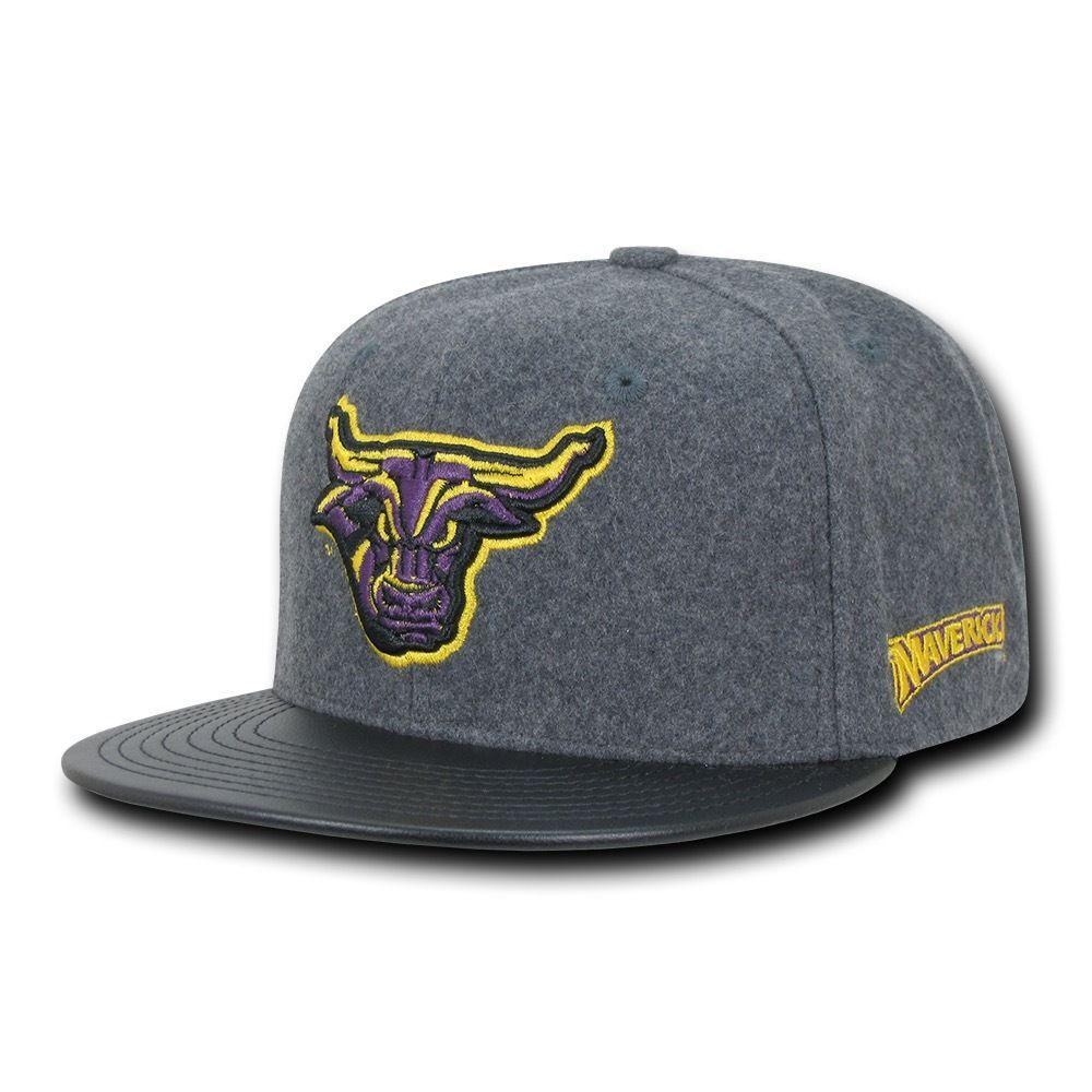 NCAA Mankato Minnesota State Mavericks University Melton Vinyl Snapback Caps Hat-Campus-Wardrobe