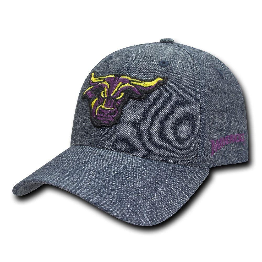 NCAA Mankato Minnesota State University Mavericks Structured Denim Caps Hat Blue-Campus-Wardrobe