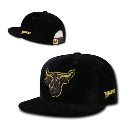 NCAA Mankato Minnesota State University Mavericks Velvet Snapback Caps Hat Black-Campus-Wardrobe