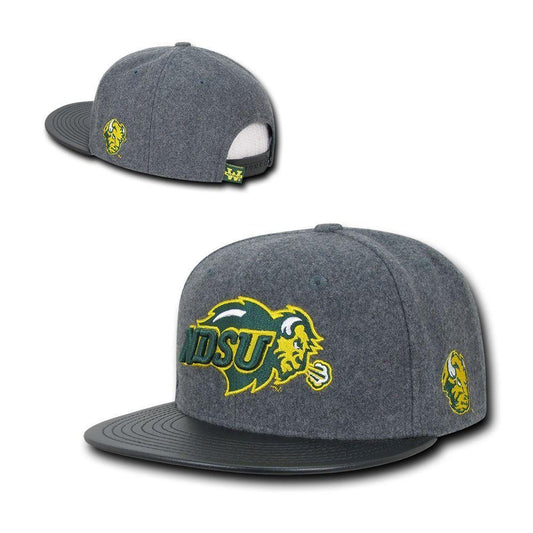 NCAA Ndsu North Dakota State Bison U Melton Vinyl Snapback Baseball Caps Hats-Campus-Wardrobe