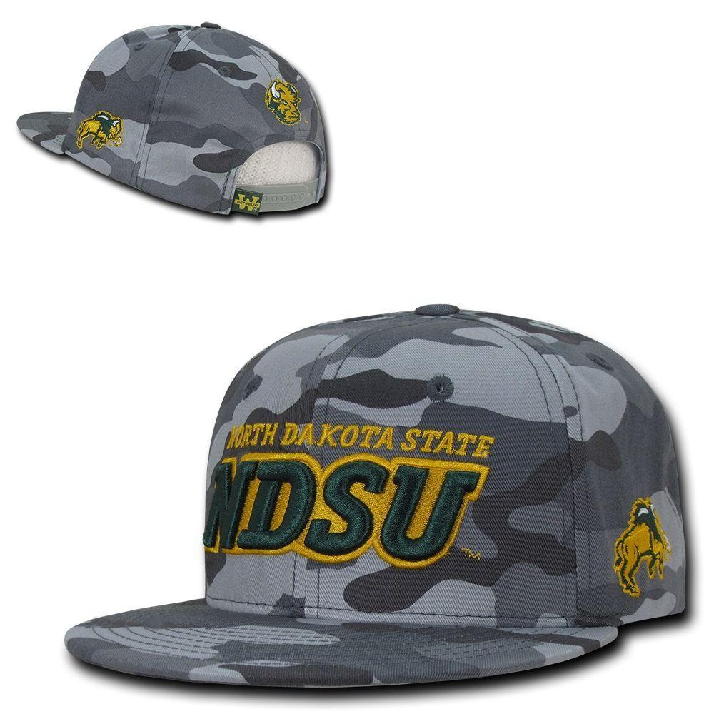 NCAA Ndsu North Dakota State Bison University Camo Camouflage Snapback Caps Hats-Campus-Wardrobe