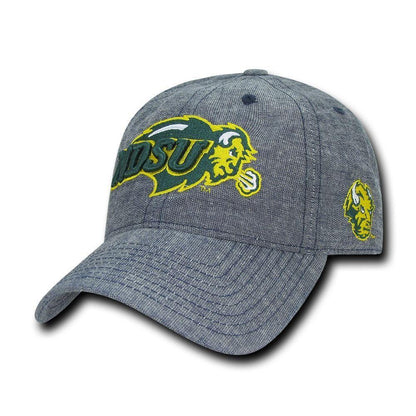 NCAA Ndsu North Dakota State Bison University Relaxed Denim Baseball Caps Hats-Campus-Wardrobe