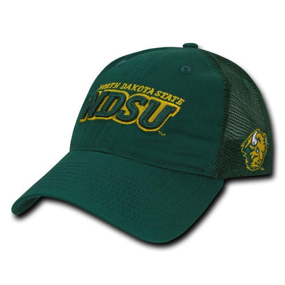 NCAA Ndsu North Dakota State Bison University Relaxed Trucker Mesh Caps Hats-Campus-Wardrobe