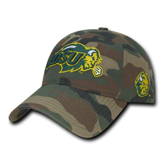 NCAA Ndsu North Dakota State University Relaxed Camo Camouflage Baseball Cap Hat-Campus-Wardrobe