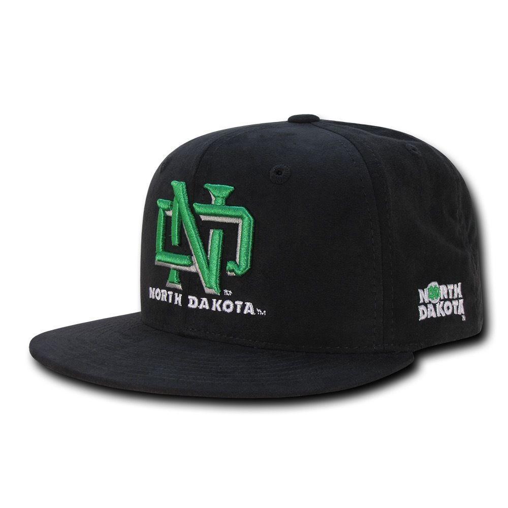 NCAA Ndu North Dakota University Faux Suede Snapback Baseball Caps Hats-Campus-Wardrobe