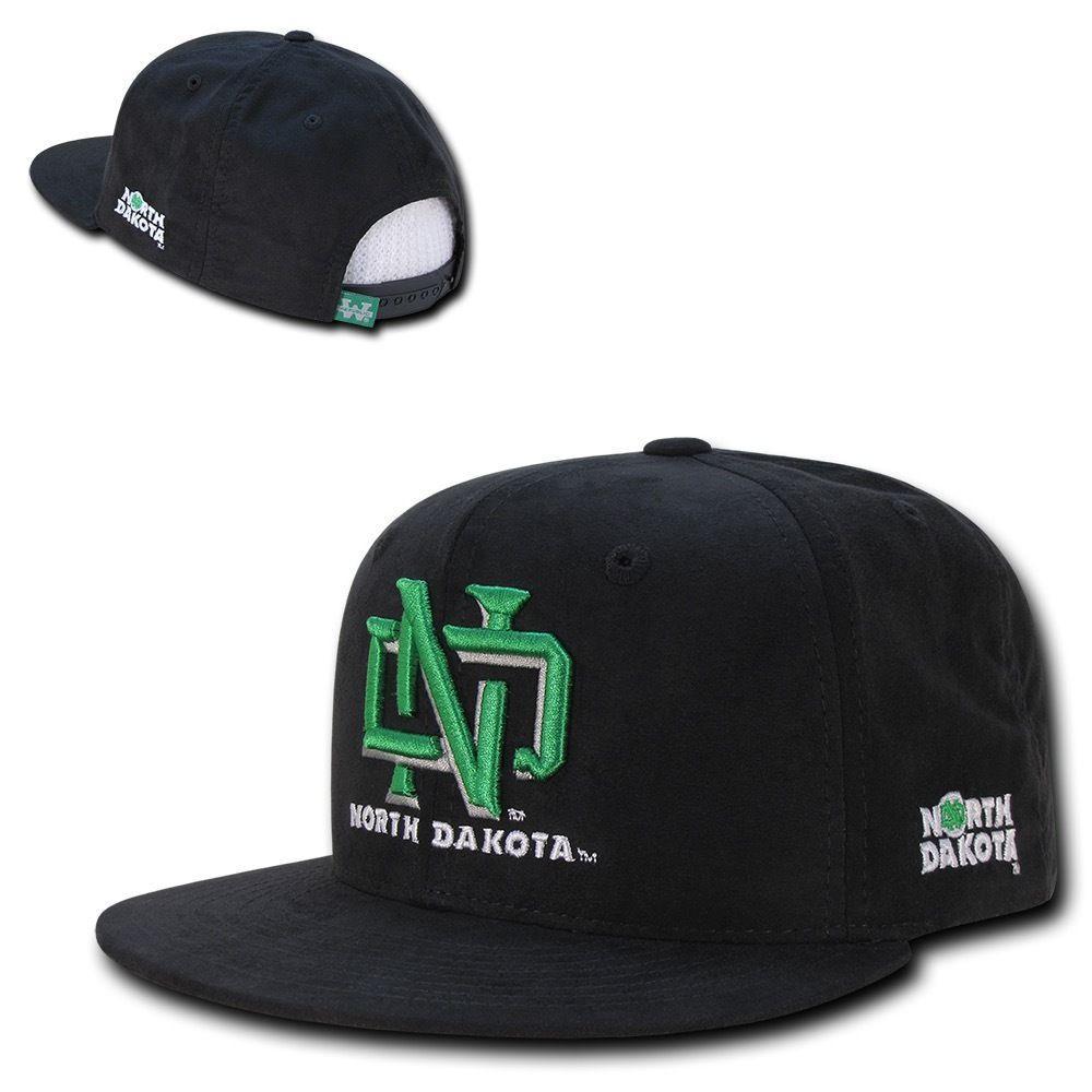 NCAA Ndu North Dakota University Faux Suede Snapback Baseball Caps Hats-Campus-Wardrobe