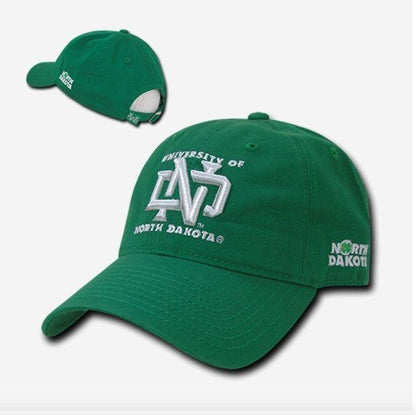 NCAA Ndu North Dakota University Fighting Hawks Relaxed Cotton Baseball Caps Hat-Campus-Wardrobe